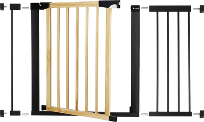 Bramka ochronna Springos brązowo-czarna 75-117 cm (5907719470580)