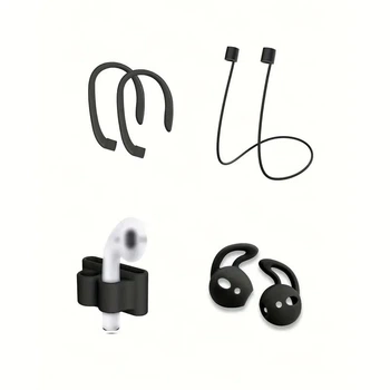 НАБІР Силіконових тримачів для Apple AirPods та інших Бездротових Bluetooth-навушників/ ЧОРНИЙ