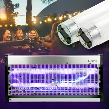 Электрическая мухобойка Maltec 110042 40 В 250 м2 ультрафиолетовая лампа приманка для комаров выдвижной поддон
