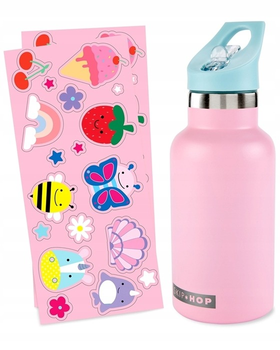 Butelka Termiczna Skip Hop z ustnikiem i naklejkami 380 ml Pink (9Q361110) (195862468539)