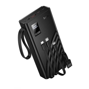 Павербанк Hoco J155 20000 mAh 22.5W 2USB/2Type-C Power Bank зі швидкою зарядкою 22.5W+PD20W та вбудованими кабелями USB/Micro/Type-C/Lightning Black