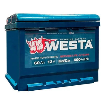 Аккумулятор автомобильный Westa 6CT-60 А (1) А 600A