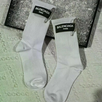 Жіночі Шкарпетки Balenciaga з декоративною шпилькою 36-40 Білі