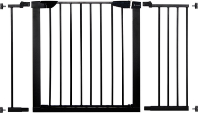 Bramka ochronna Springos czarna 111-117 cm (5907719407722)