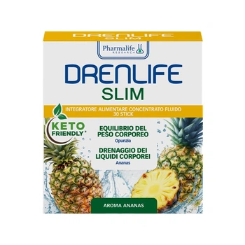 Дренажний напій для схуднення Ананас Drenlife Slim, 30 стіків