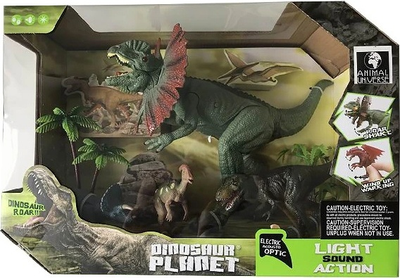 Набір іграшок Animal Universe Динозавр з світлом і звуком Ділофозавр 525007 (5700135250077)