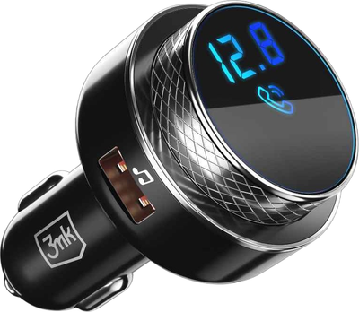 Transmiter FM 3MK Hyper Car FM Transmitter Black (5903108464581)