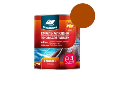 Емаль алкідна ПФ-266 КОРАБЕЛЬНА Жовто-коричневий 0,9кг