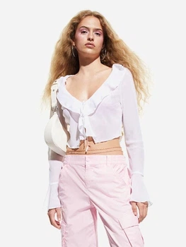 Топ жіночий H&M 1079786001c29 L Білий (KC1000000051154)