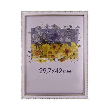 Фоторамка А3 29,7x42 белая с узором DM1715 0153S