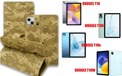 Книга-трансформер Armor для планшета DOOGEE T10, T10E, T10s, T10W, цвет Pixel