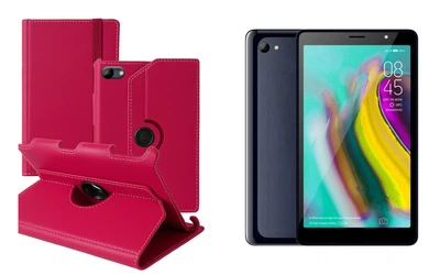 Чехол Spinner360 для планшета Tecno Tab 7 P704a, цвет Malinovyy