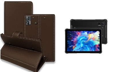 Книга-трансформер Armor для планшета DOOGEE R08, цвет TM brown
