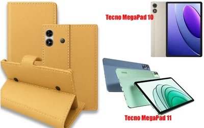 Книга-трансформер Armor для планшета Tecno MegaPad 10, MegaPad 11, цвет Gold