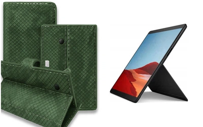 Книга-трансформер Armor для планшета Microsoft Surface Pro X, цвет Green crocodile