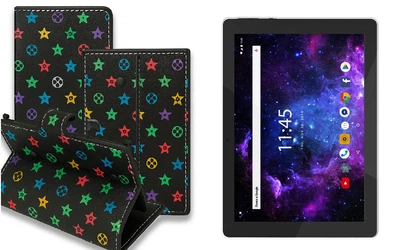 Книга-трансформер Armor для планшета Assistant AP-108 Cetus, цвет L. black