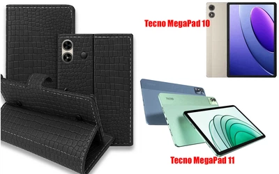 Книга-трансформер Armor для планшета Tecno MegaPad 10, MegaPad 11, цвет Crocodile