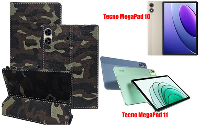 Книга-трансформер Armor для планшета Tecno MegaPad 10, MegaPad 11, цвет Xaki TM