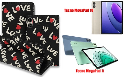 Книга-трансформер Armor для планшета Tecno MegaPad 10, MegaPad 11, цвет Love