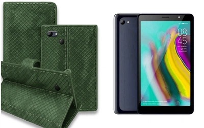 Книга-трансформер Armor для планшета Tecno Tab 7 P704a, цвет Green crocodile
