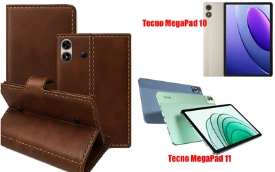 Книга-трансформер Armor для планшета Tecno MegaPad 10, MegaPad 11, цвет Kashtanovyy