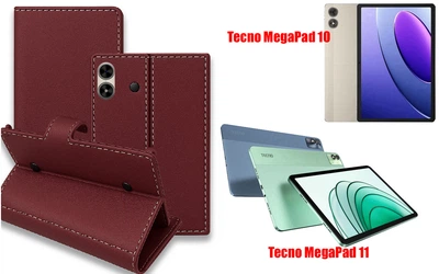 Книга-трансформер Armor для планшета Tecno MegaPad 10, MegaPad 11, цвет Bordo
