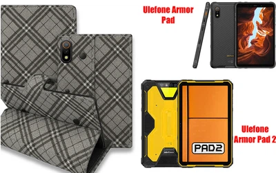 Книга-трансформер Armor для планшета Ulefone Armor Pad, Armor Pad 2, цвет Kletka