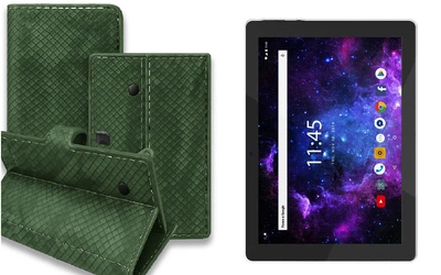 Книга-трансформер Armor для планшета Assistant AP-108 Cetus, цвет Green crocodile