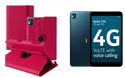 Чехол Spinner360 для планшета Nokia Tab T10, цвет Malinovyy