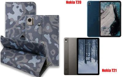 Книга-трансформер Armor для планшета Nokia T20, Nokia T21, цвет Khaki winter