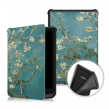 Обложка чехол NFcase SoftShell Smart Case для Pocketbook 618 Basic Lux 4 Almond Blossom