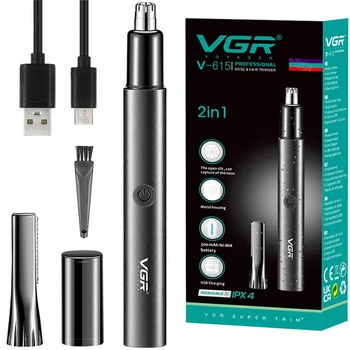 Триммер для носа та вух 2в1 USB VGR V-615 Pro