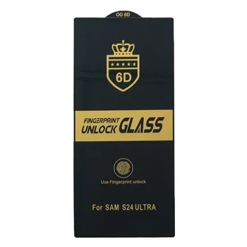 Захисне скло 6D Anti-static для Samsung S24 Ultra чорне тех. пак