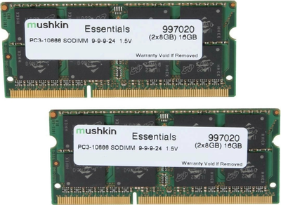Pamięć RAM Mushkin DDR3-1333 16384MB PC3-10666 (Kit of 2x8192) Essentials (B006E0P21W)
