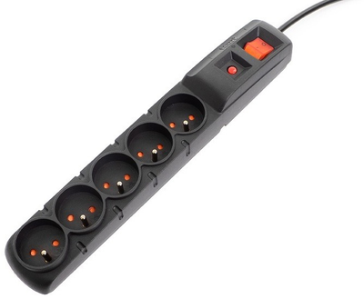 Мережевий фільтр Accura Premium Crown 5 м 5 розеток Black (ACC4017)