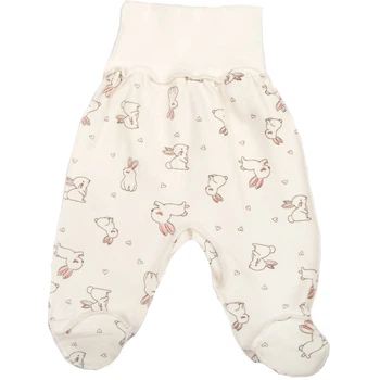 Європовзунки з закритими ніжками для немовлят Trendy Tot 301-00092 молочний + сірий 62 см (3 мiс.)