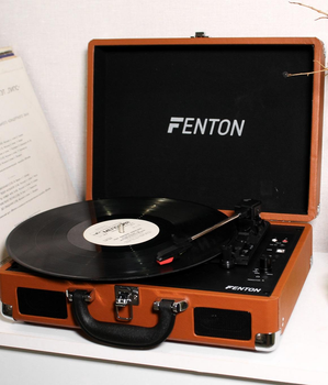 Вініловий програвач Fenton Brown + Bluetooth для всіх платівок
