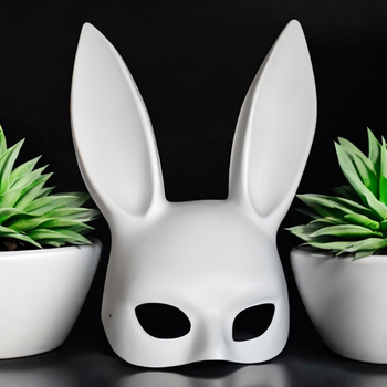Маска кролика PlayBoy, біла 36см