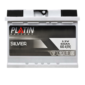 Автомобильный аккумулятор Platin Silver MF 60Ah 600A R+ (L2) (5602677)