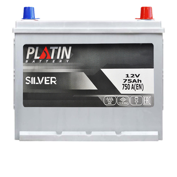 Автомобильный аккумулятор Platin Silver Asia SMF 75Ah 750A R+ (N50) (575217811)