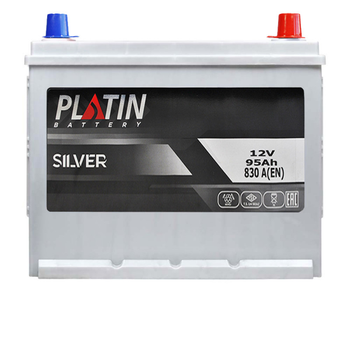 Автомобильный аккумулятор Platin Silver Asia SMF 95Ah 830A R+ (N70) (590225611)