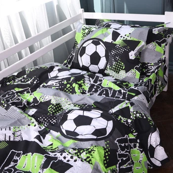 Комплект постельного белья в кроватку детский Mirson 110х140 см 17-0837 Urban football Бязь (2200011569994)