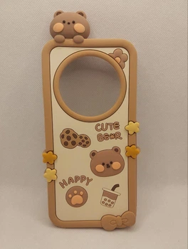 Детский резиновый чехол Happy Bear для Xiaomi Redmi 17C Бежевый