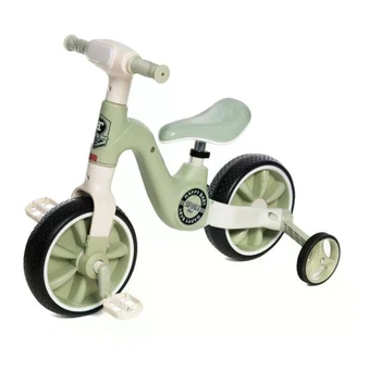 Детский велосипед SP-Sport Happy Baby белый со съемными колесами