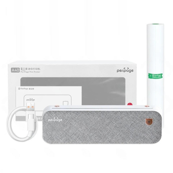 Портативний бездротовий термопринтер PeriPage A40 Bluetooth 2600mAh підходить для тату та документів