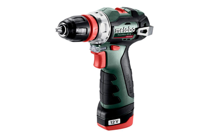 Шуруповерт-дрель Metabo POWERMAXX BS BL Q, аккумуляторный, Li-Power, 2*12 В, 2 Ач, 0-400/0-1500 об/мин, патрон 1-10мм, 20/38 Нм, кейс, 0.7кг (601749500)