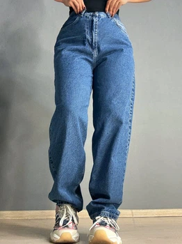 Джинсы женские It’s Basic 3144-1 бананы skater baggy 38 синие