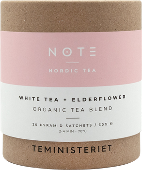 Білий чай Teministeriet Note White Tea Elderflower Organic 20 шт (7340023004207)
