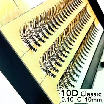 Вії Nesura Eyelash Classic 10D, 0,10, вигин C, 10 мм