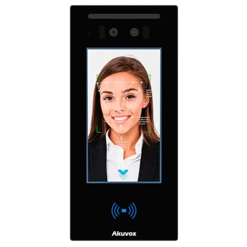 2 МП IP-багатоабонентська панель виклику з розпізнаванням облич Akuvox E16C Black